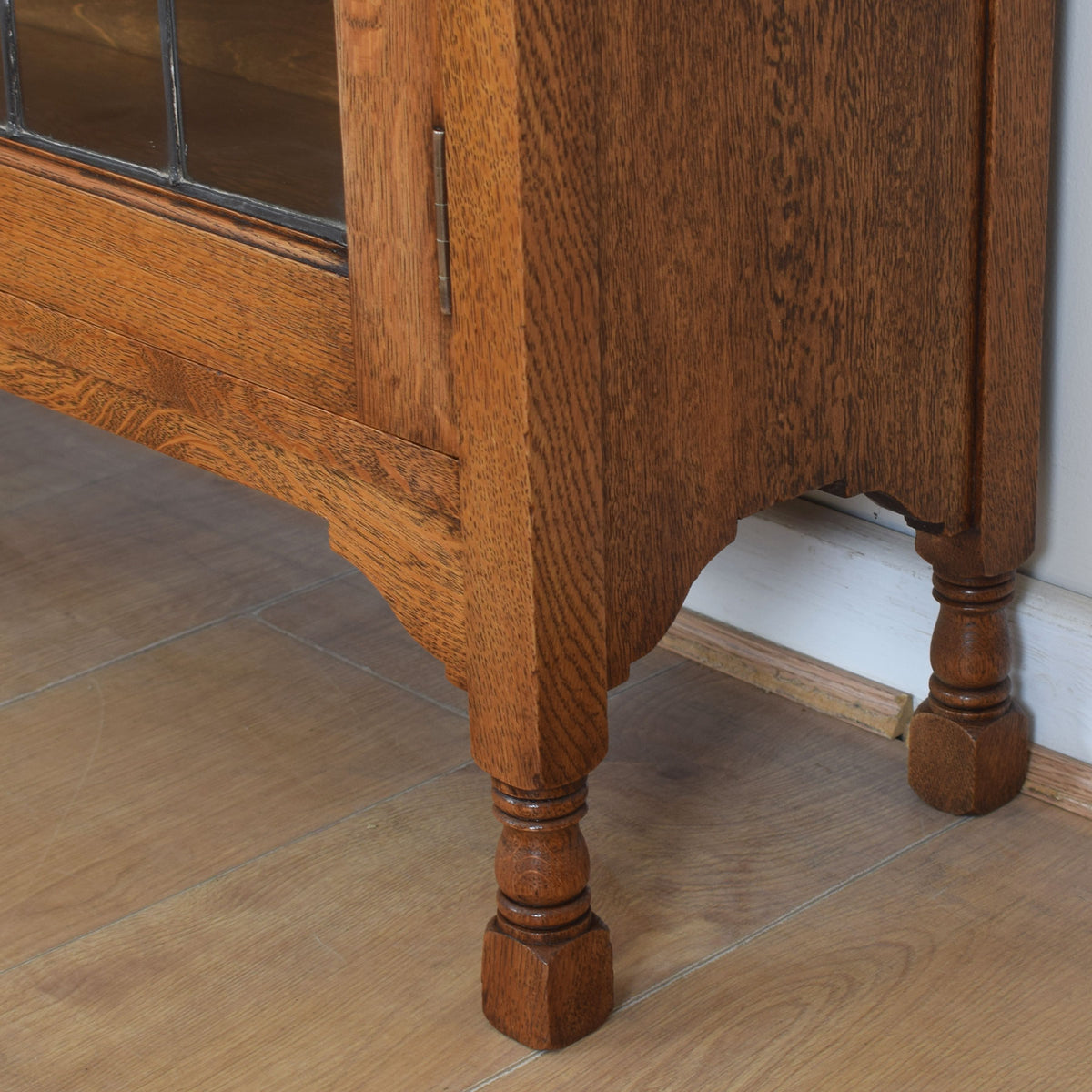 Glazed Oak Bookcase Unit