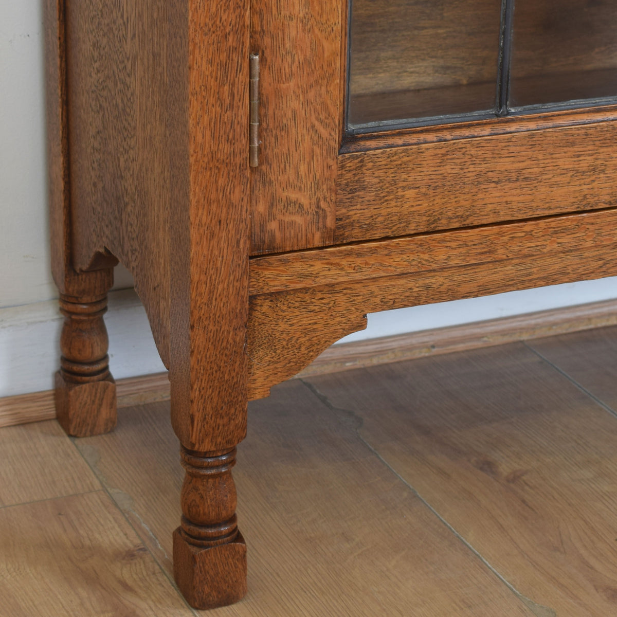 Glazed Oak Bookcase Unit