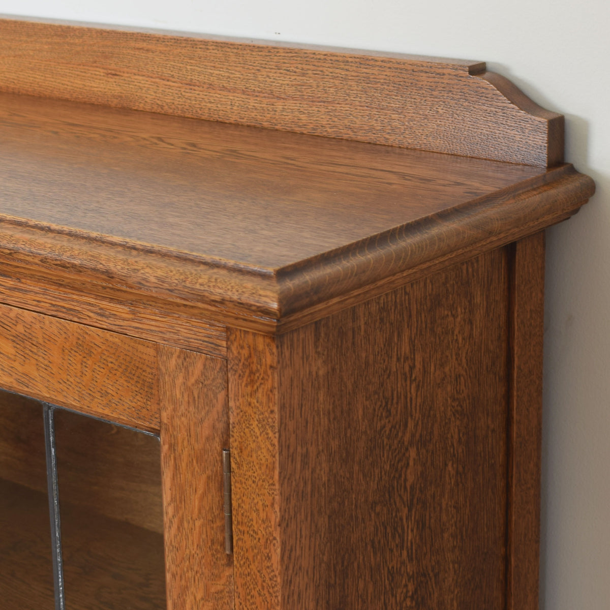 Glazed Oak Bookcase Unit