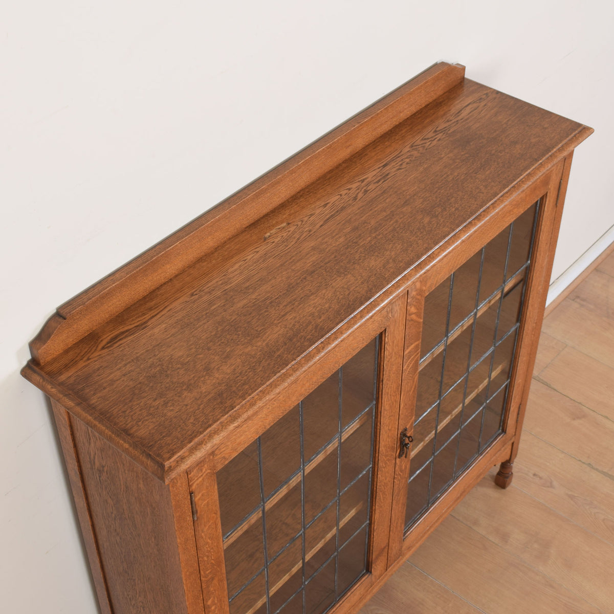 Glazed Oak Bookcase Unit