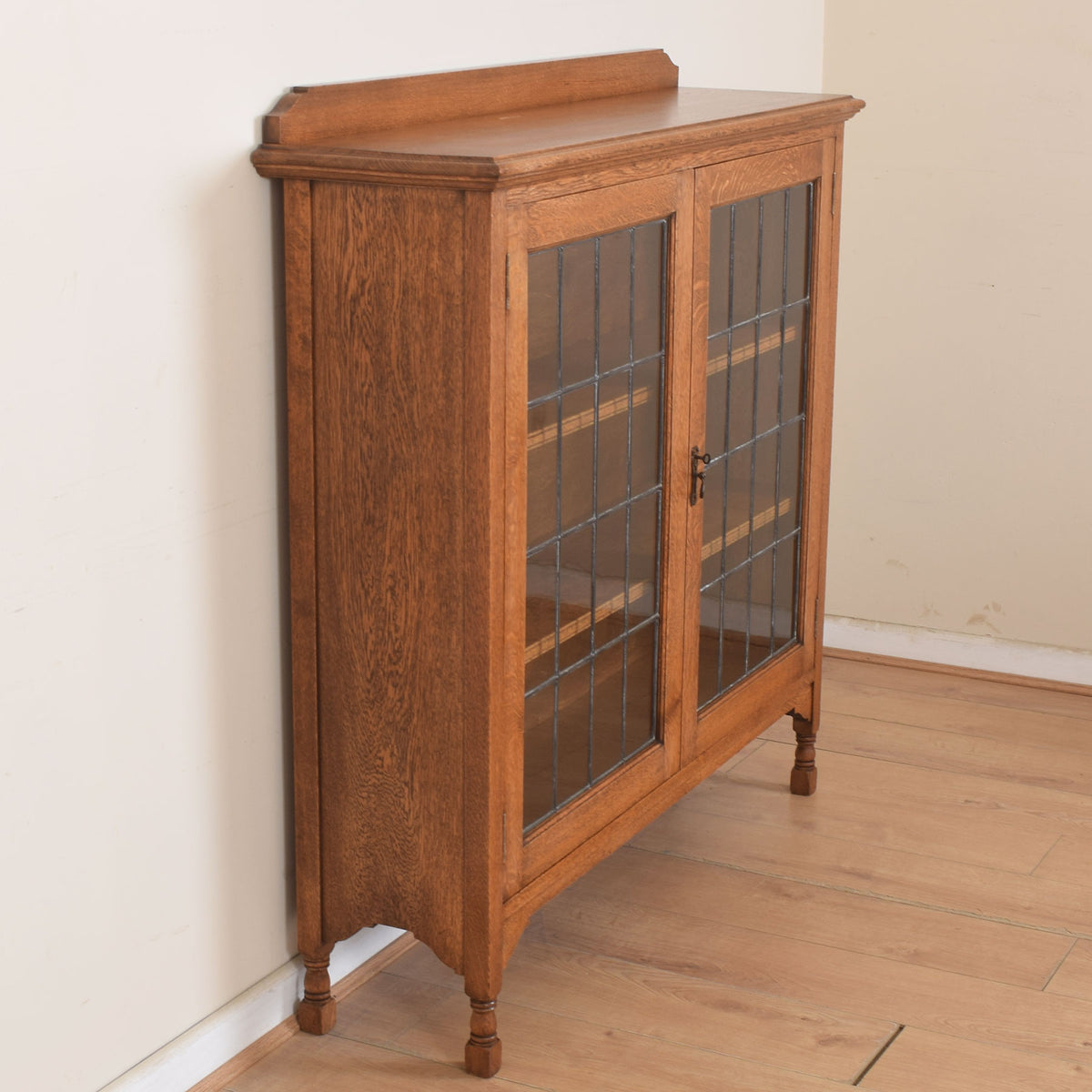 Glazed Oak Bookcase Unit