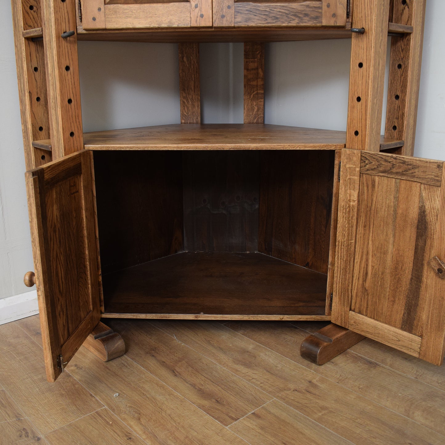 Solid Oak Multipurpose Corner Cheese Rack