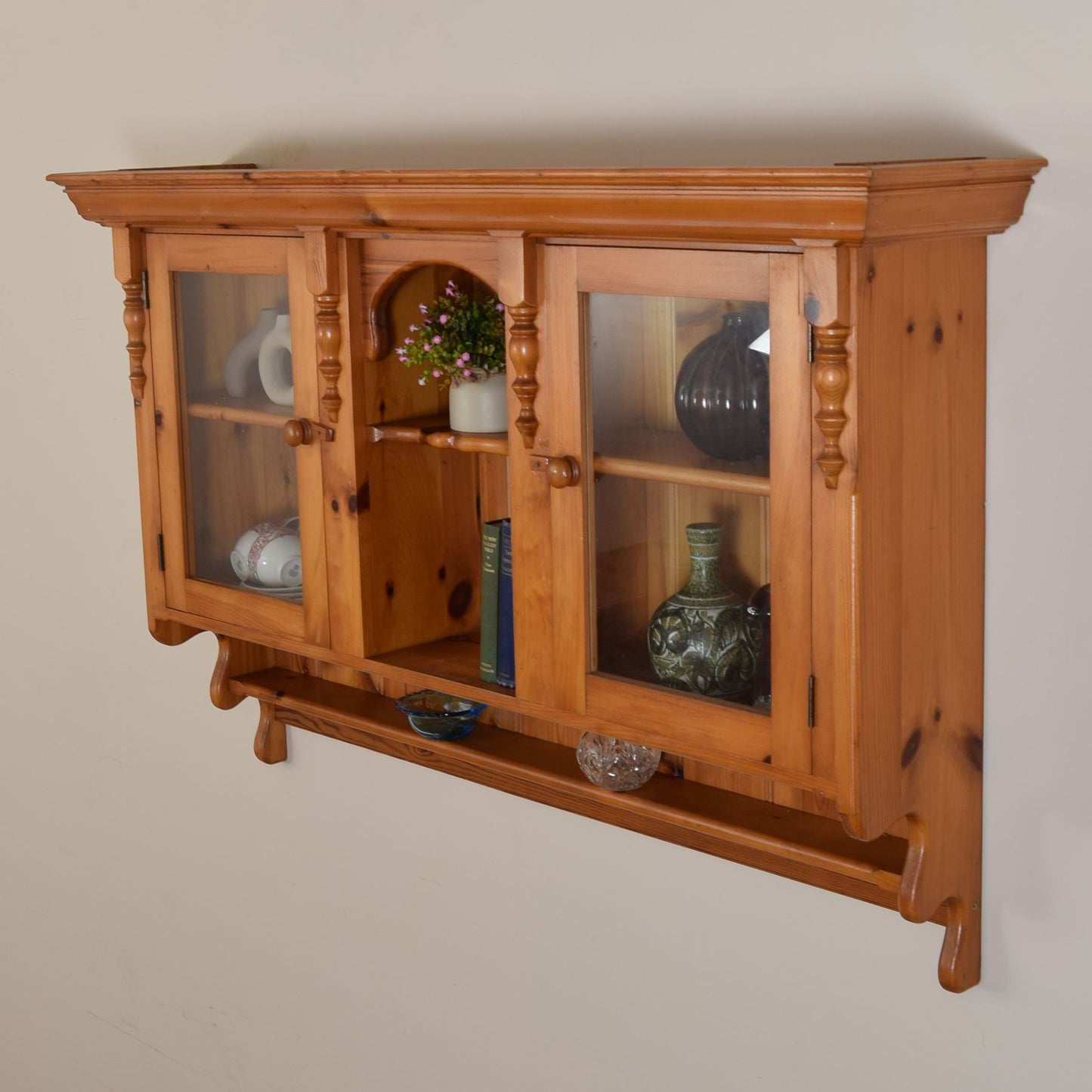 Pine Glazed Wall Cabinet