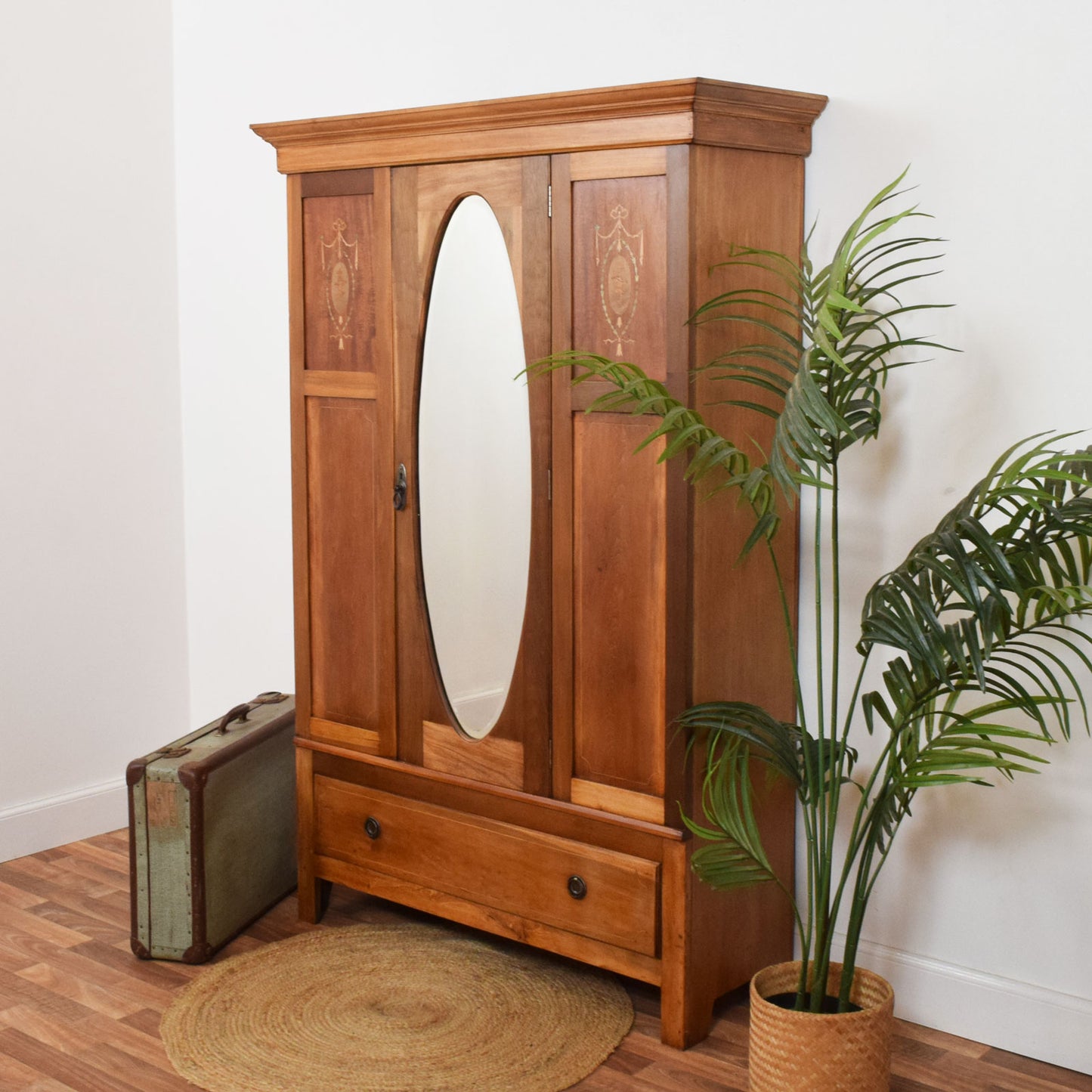 Inlaid Mahogany Hallrobe