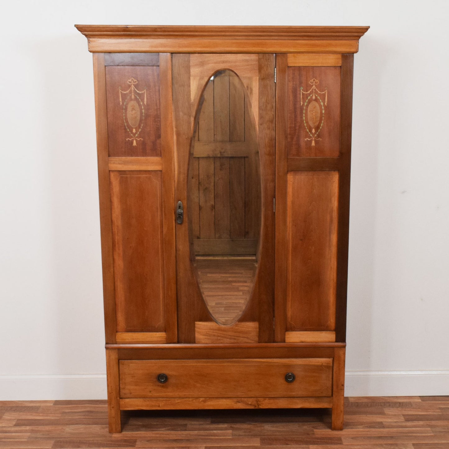 Inlaid Mahogany Hallrobe