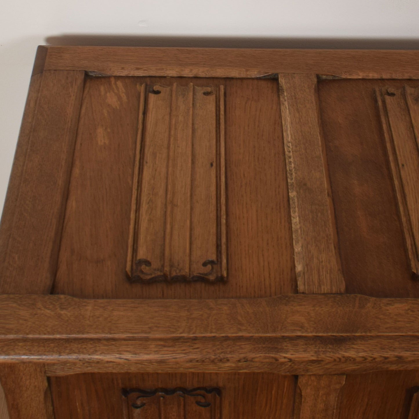 Oak Linenfold Blanket Box
