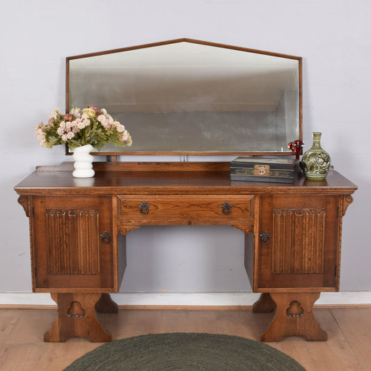 Oak Linenfold Dressing Table