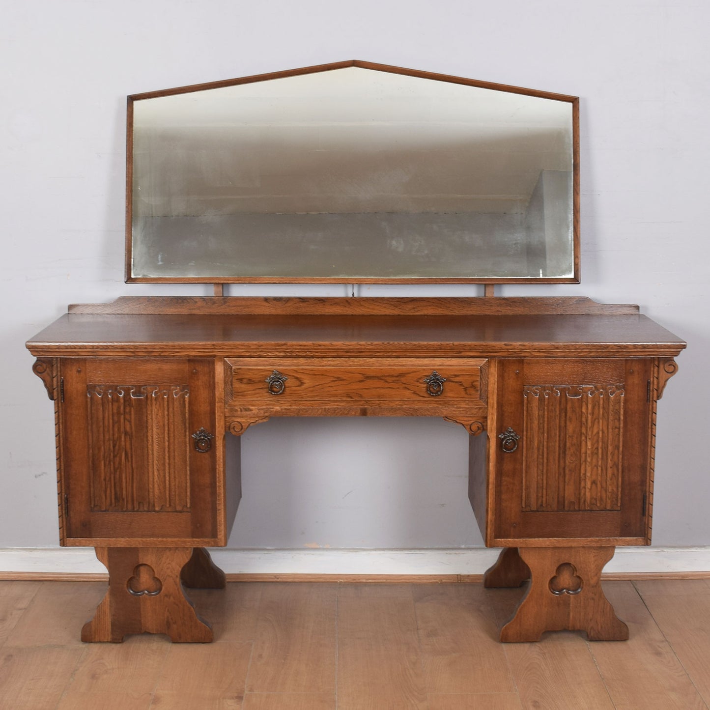 Oak Linenfold Dressing Table