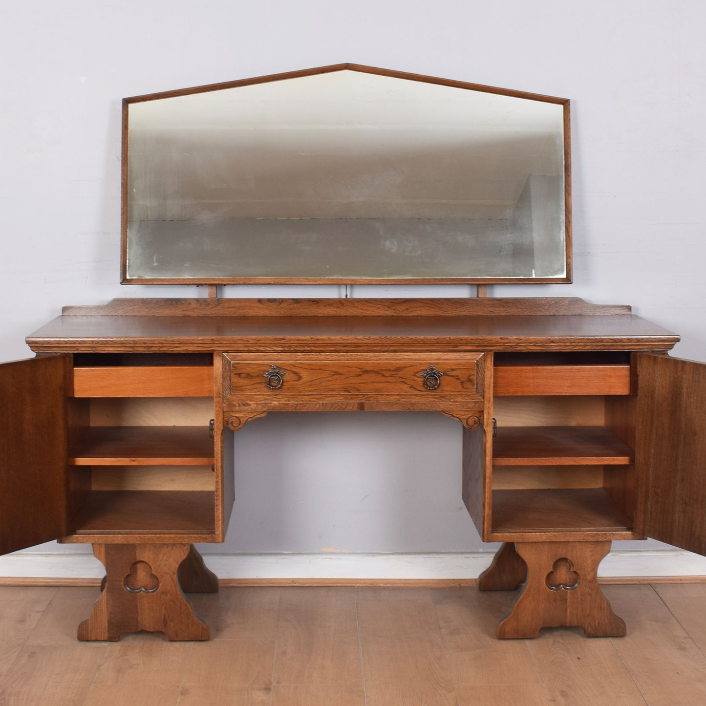 Oak Linenfold Dressing Table