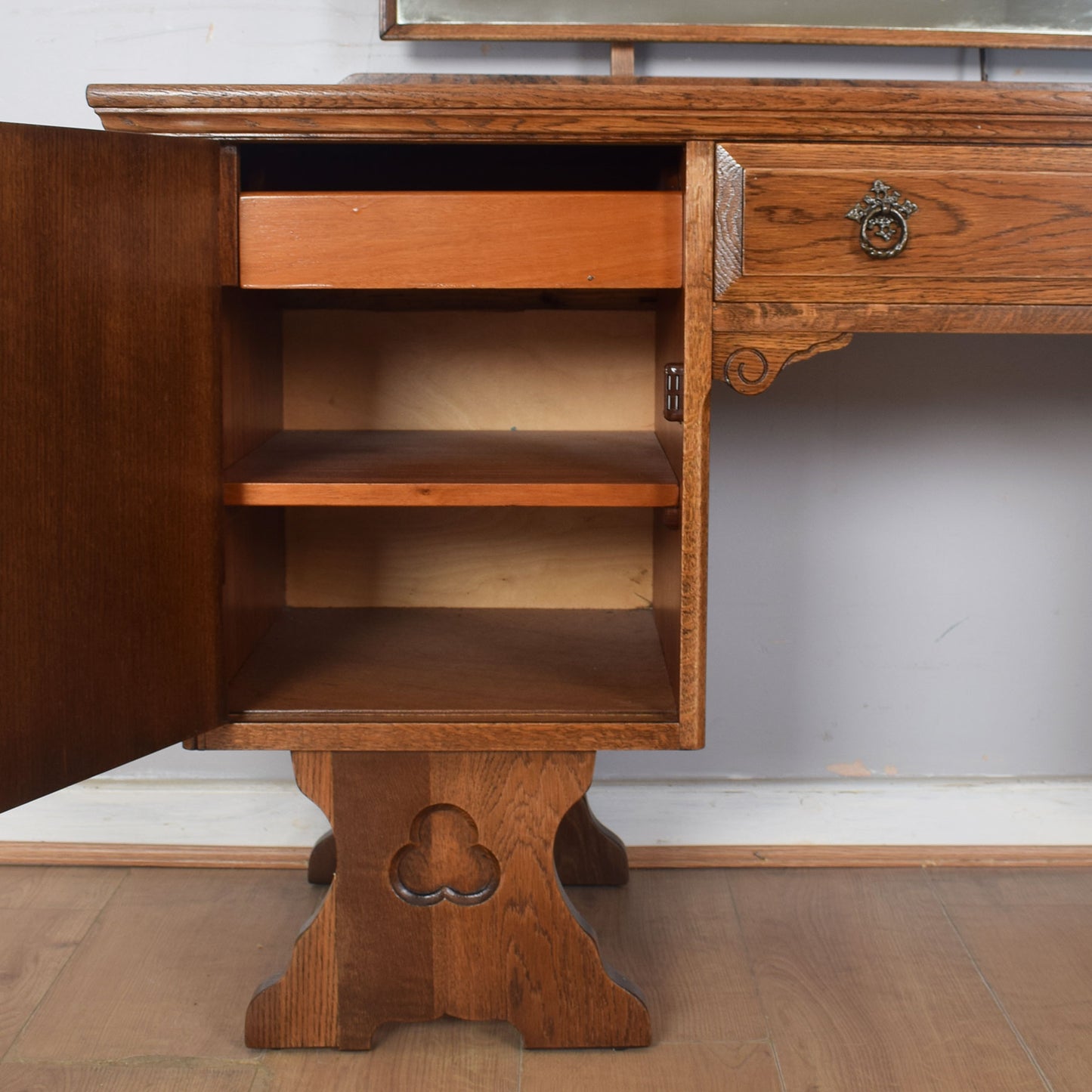 Oak Linenfold Dressing Table