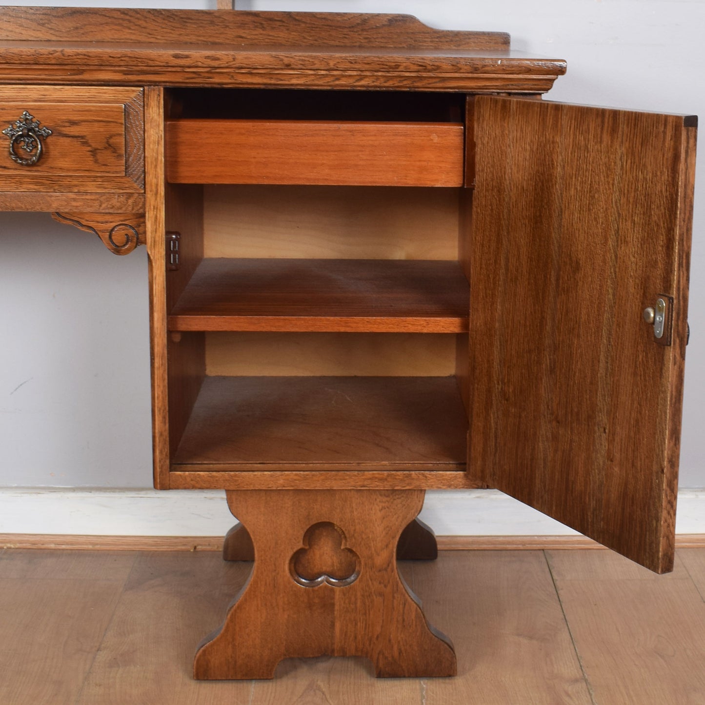 Oak Linenfold Dressing Table