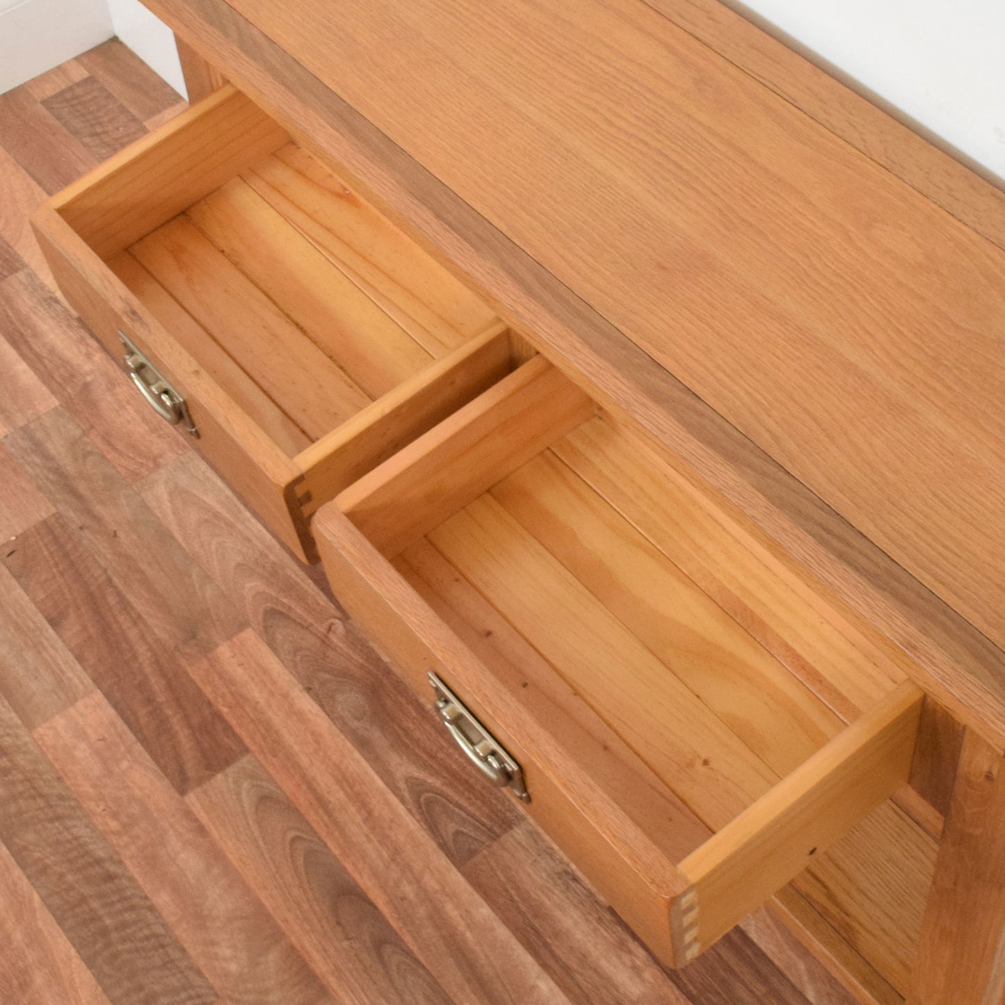 Restored Oak Console Table