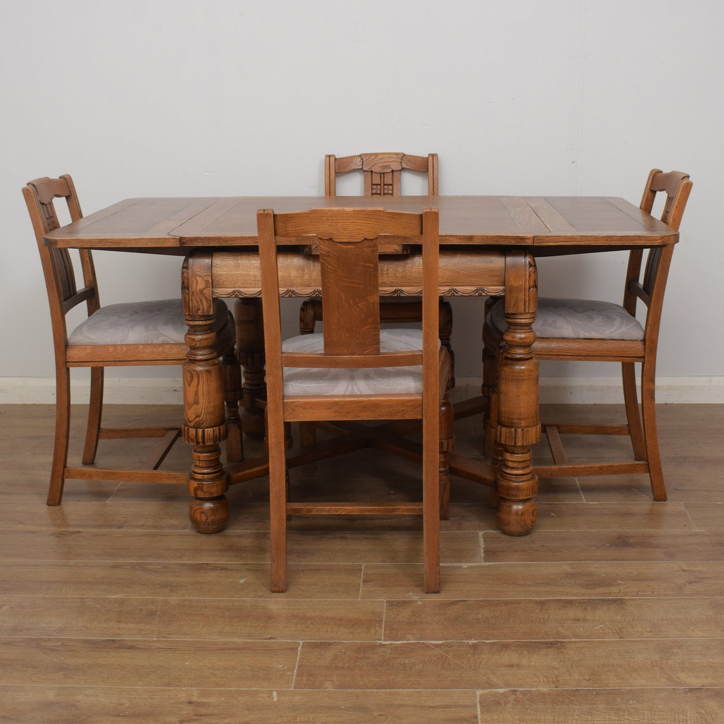 Draw-Leaf Table and Four Chairs