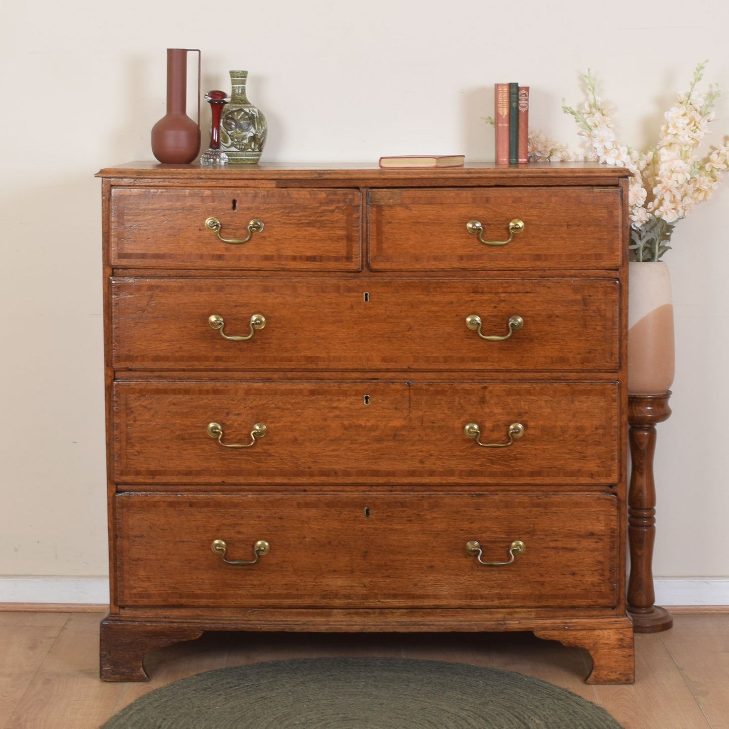 Large Oak Chest Of Drawers