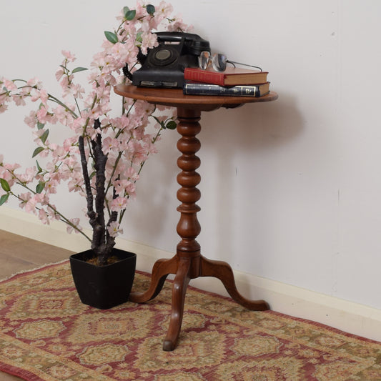 Mahogany Tilt-Top Side Table