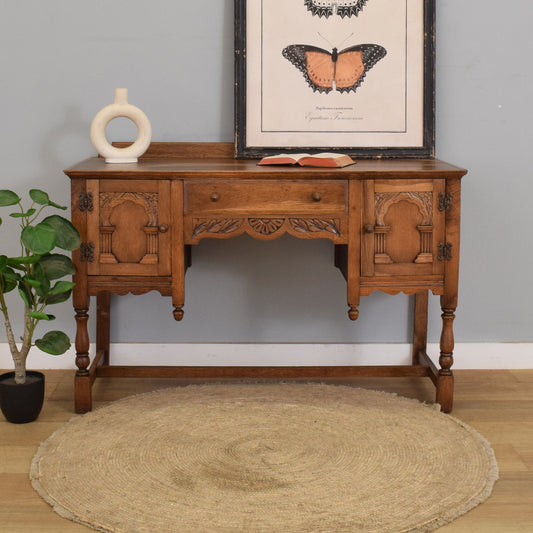 Carved Oak Desk