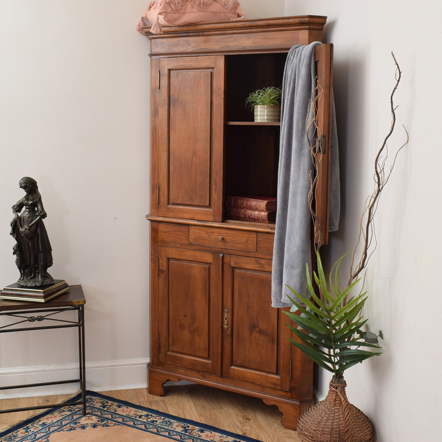 Oak Corner Cabinet
