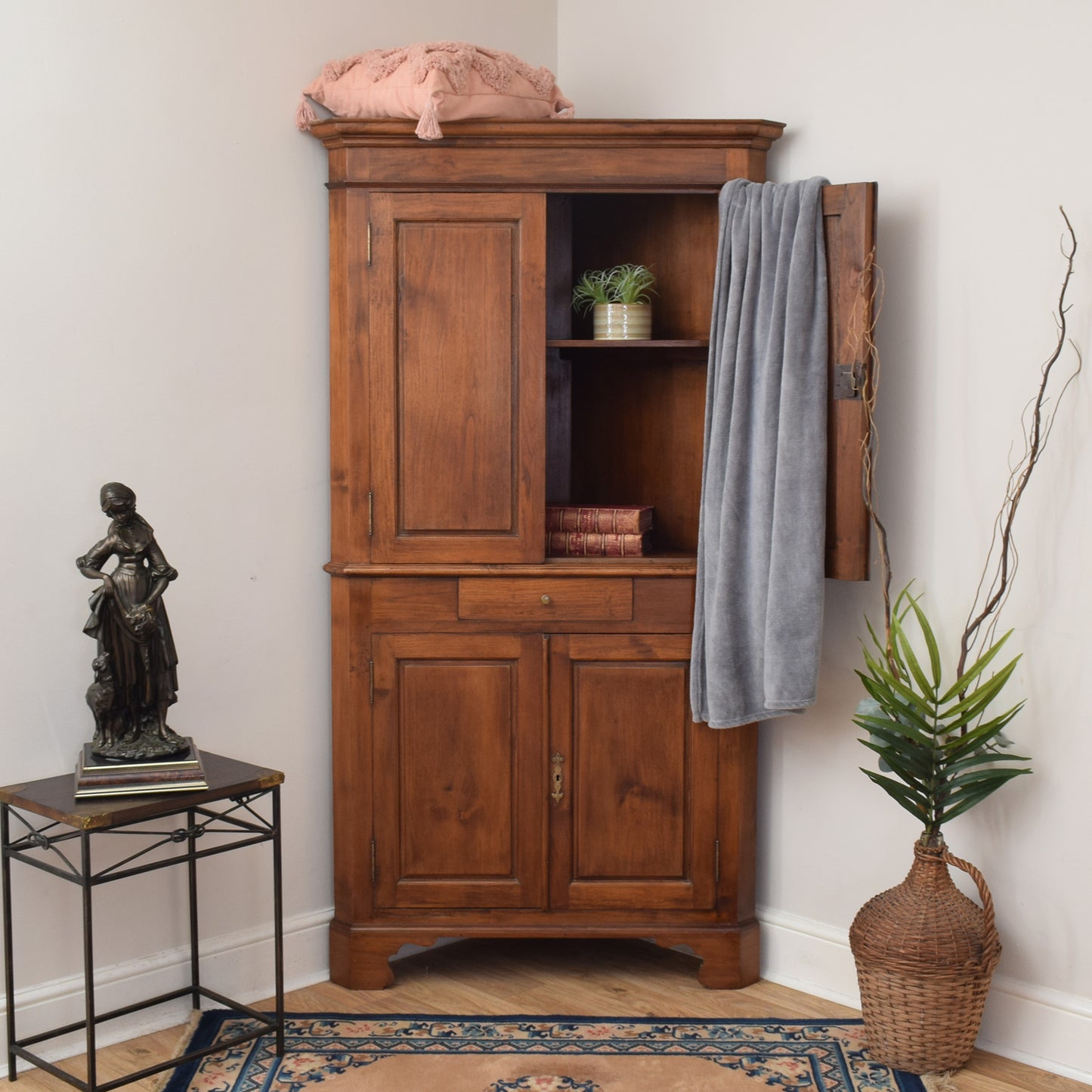 Oak Corner Cabinet