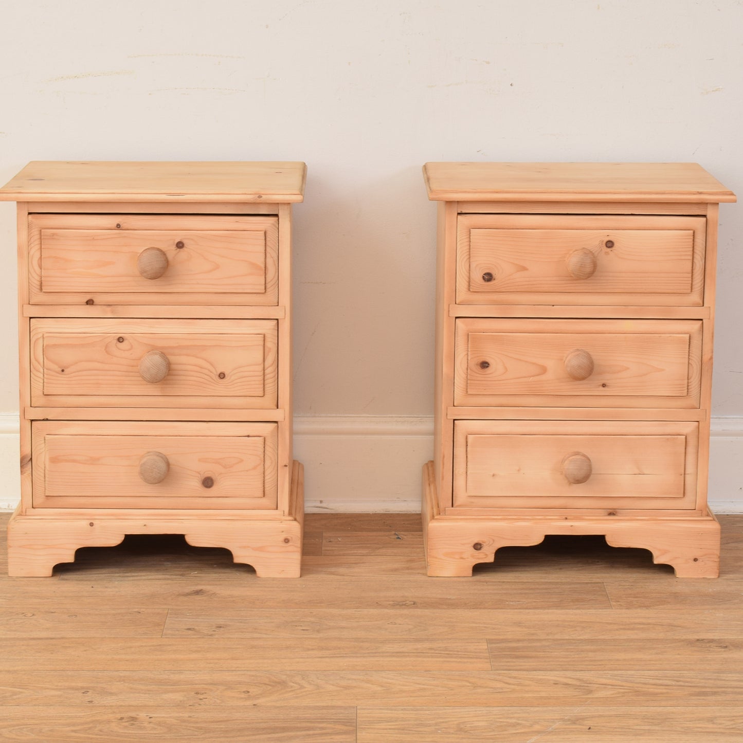 Pair Of Pine Bedsides