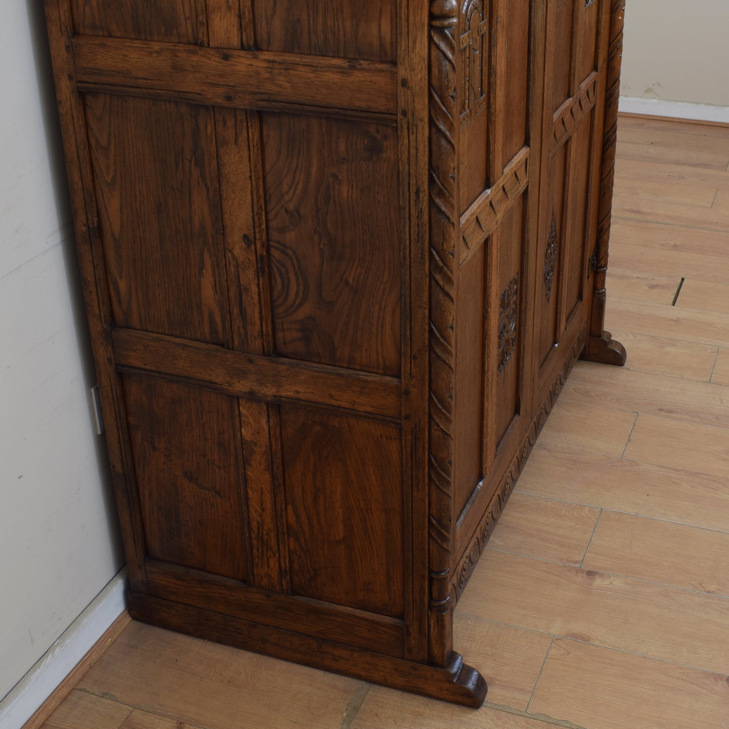Large Carved Oak Wardrobe