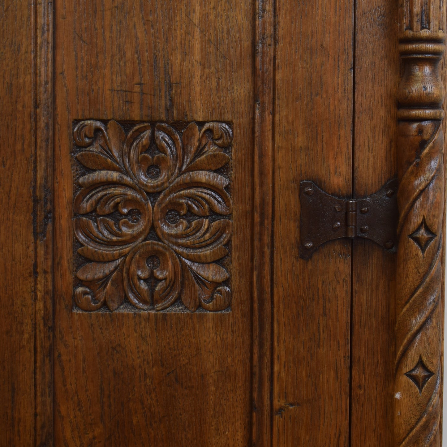 Large Carved Oak Wardrobe