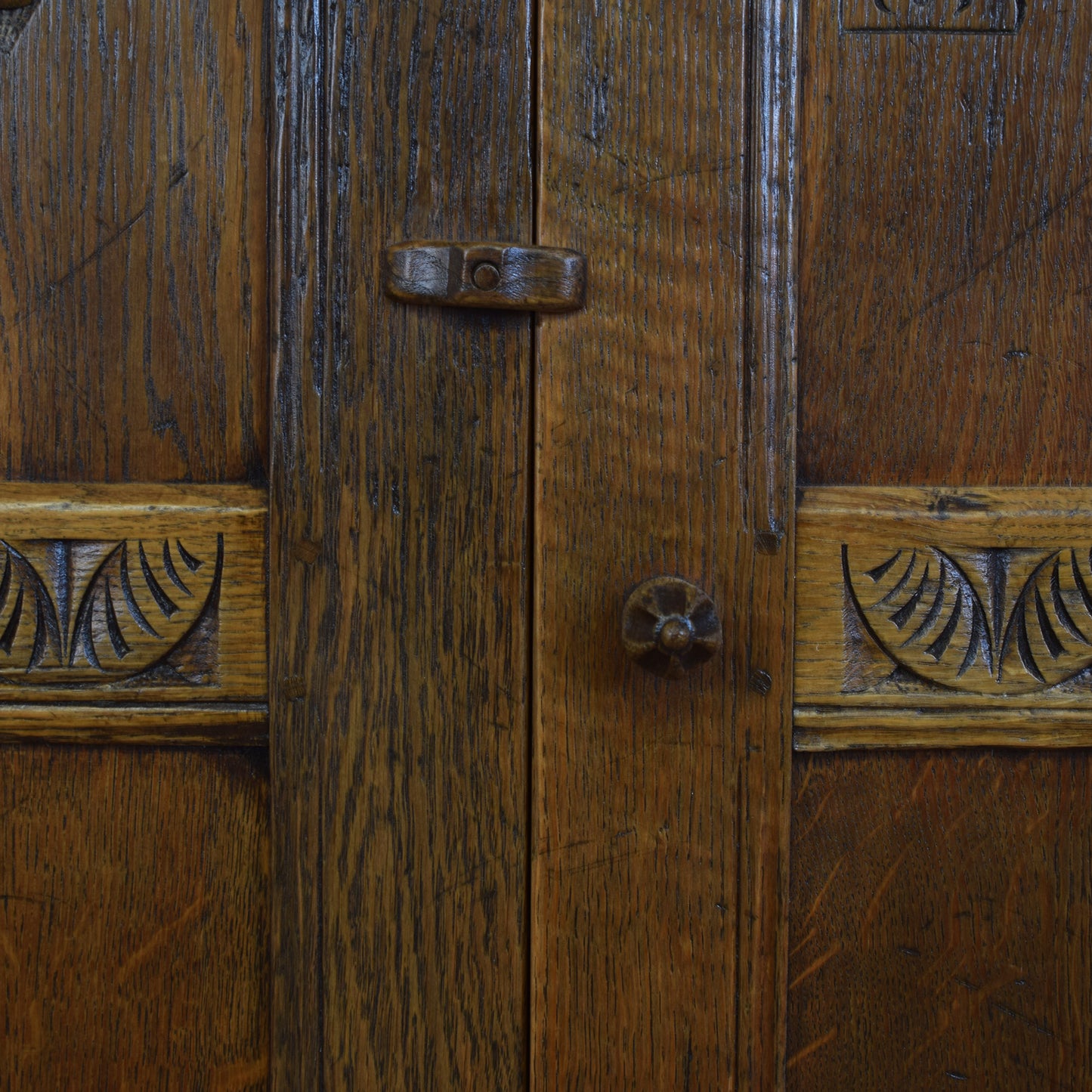 Large Carved Oak Wardrobe