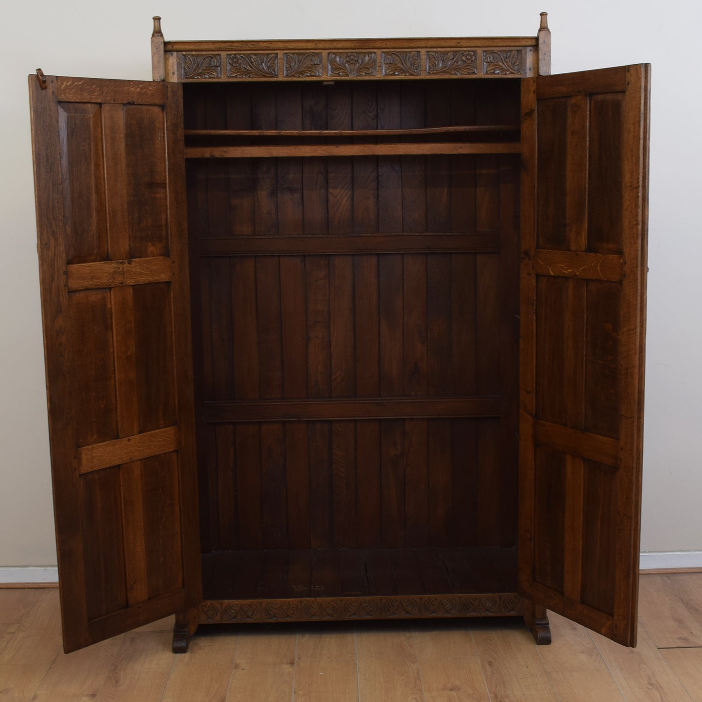 Large Carved Oak Wardrobe