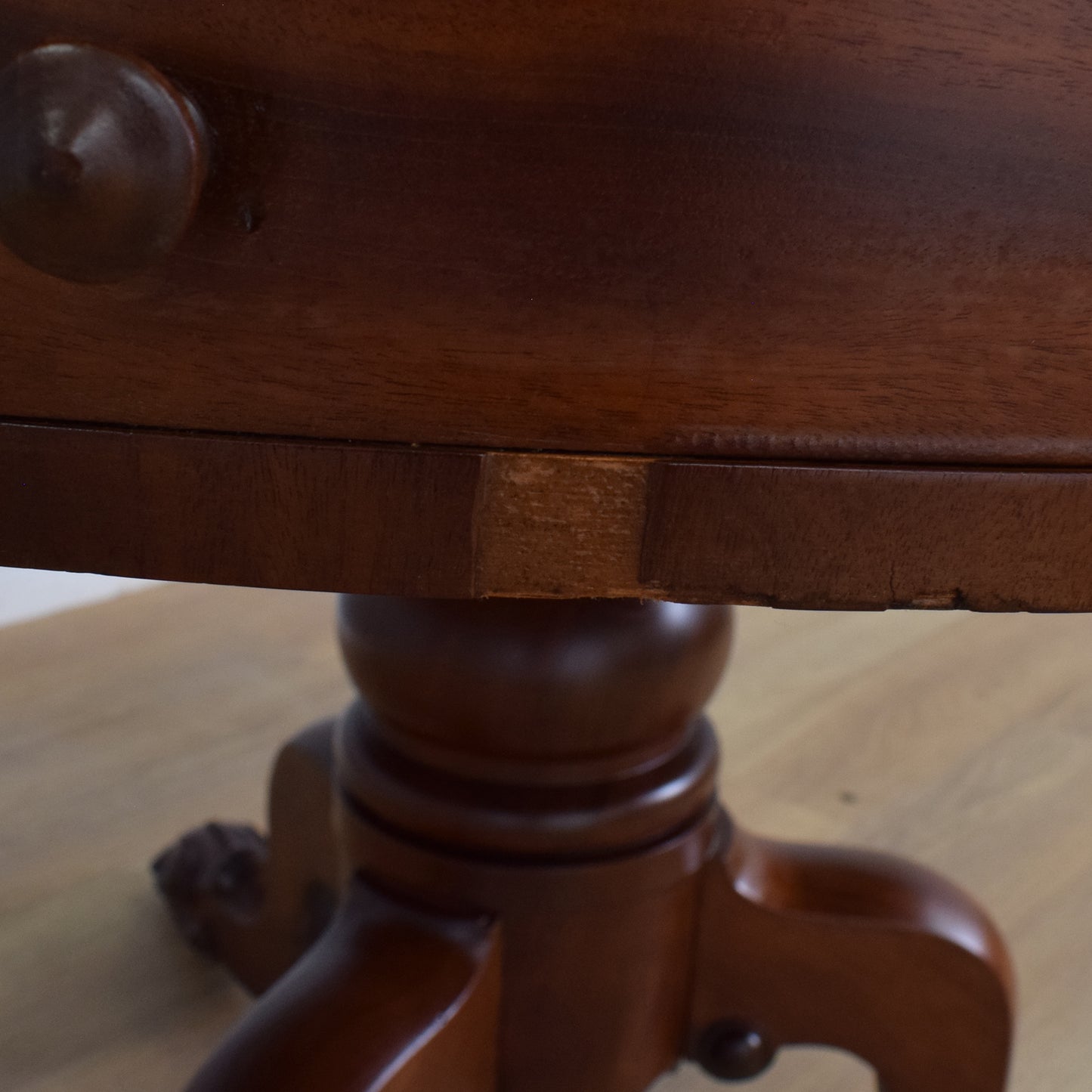 Mahogany-Veneer Drum Table