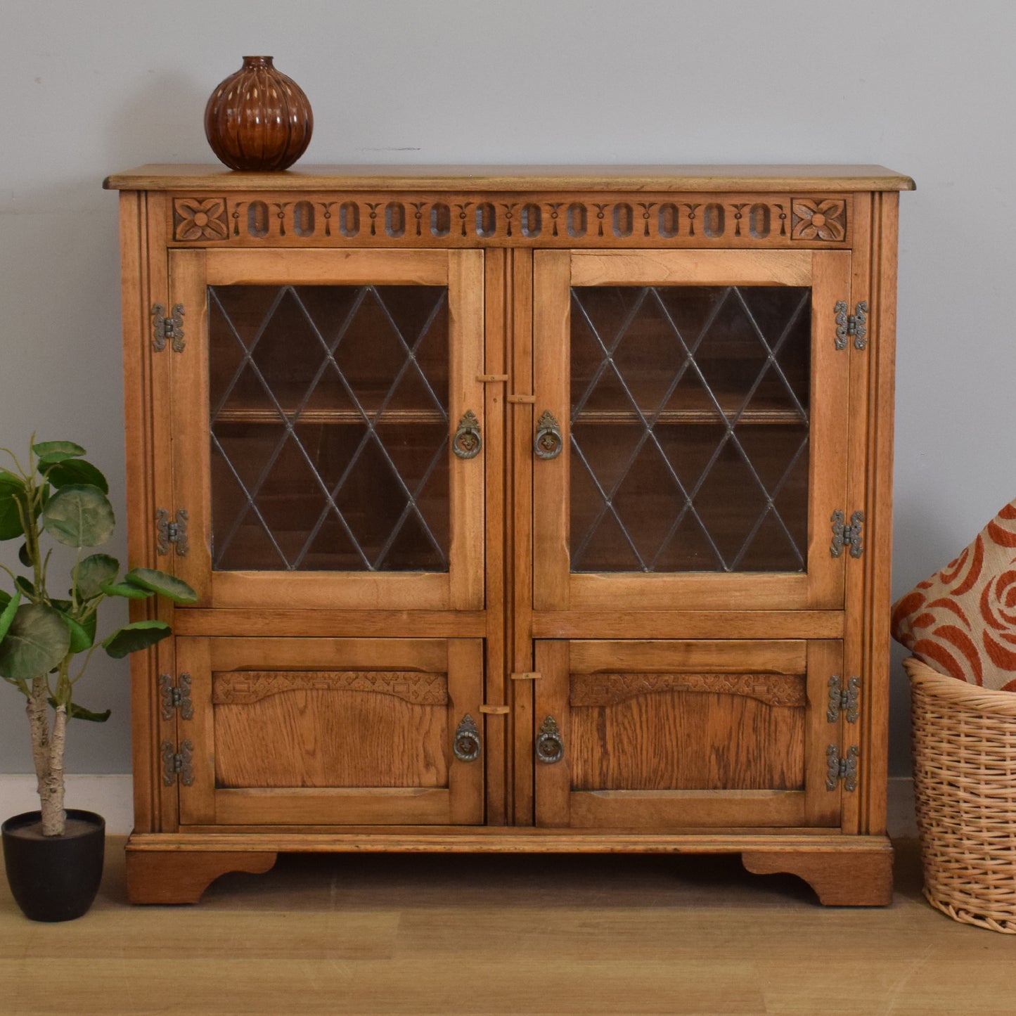 Refinished Glazed Bookcase