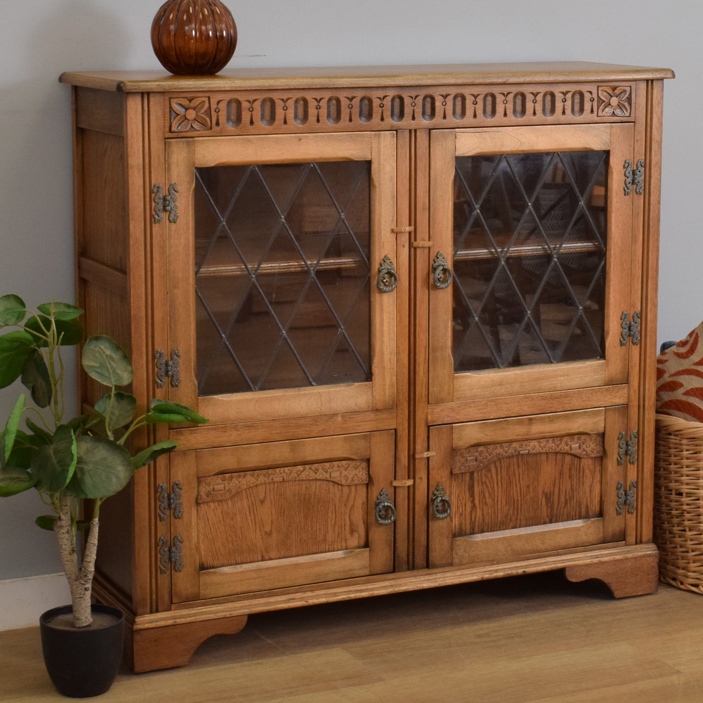 Refinished Glazed Bookcase