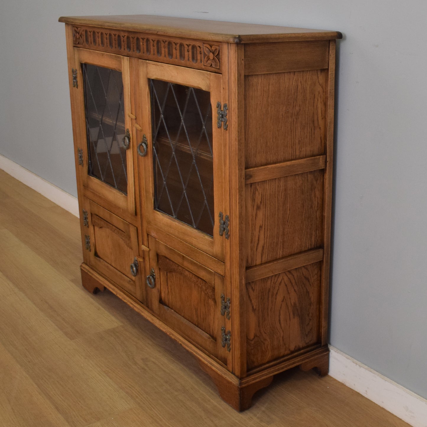 Refinished Glazed Bookcase