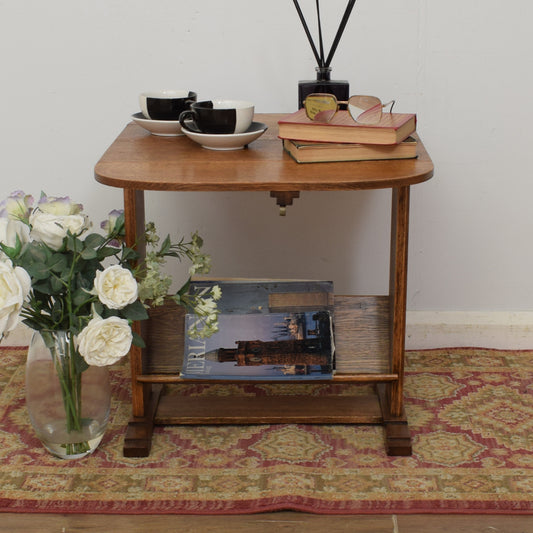 Oak Drop-Leaf Side Table