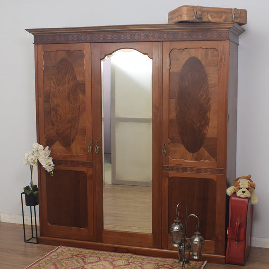 Mahogany Triple Wardrobe