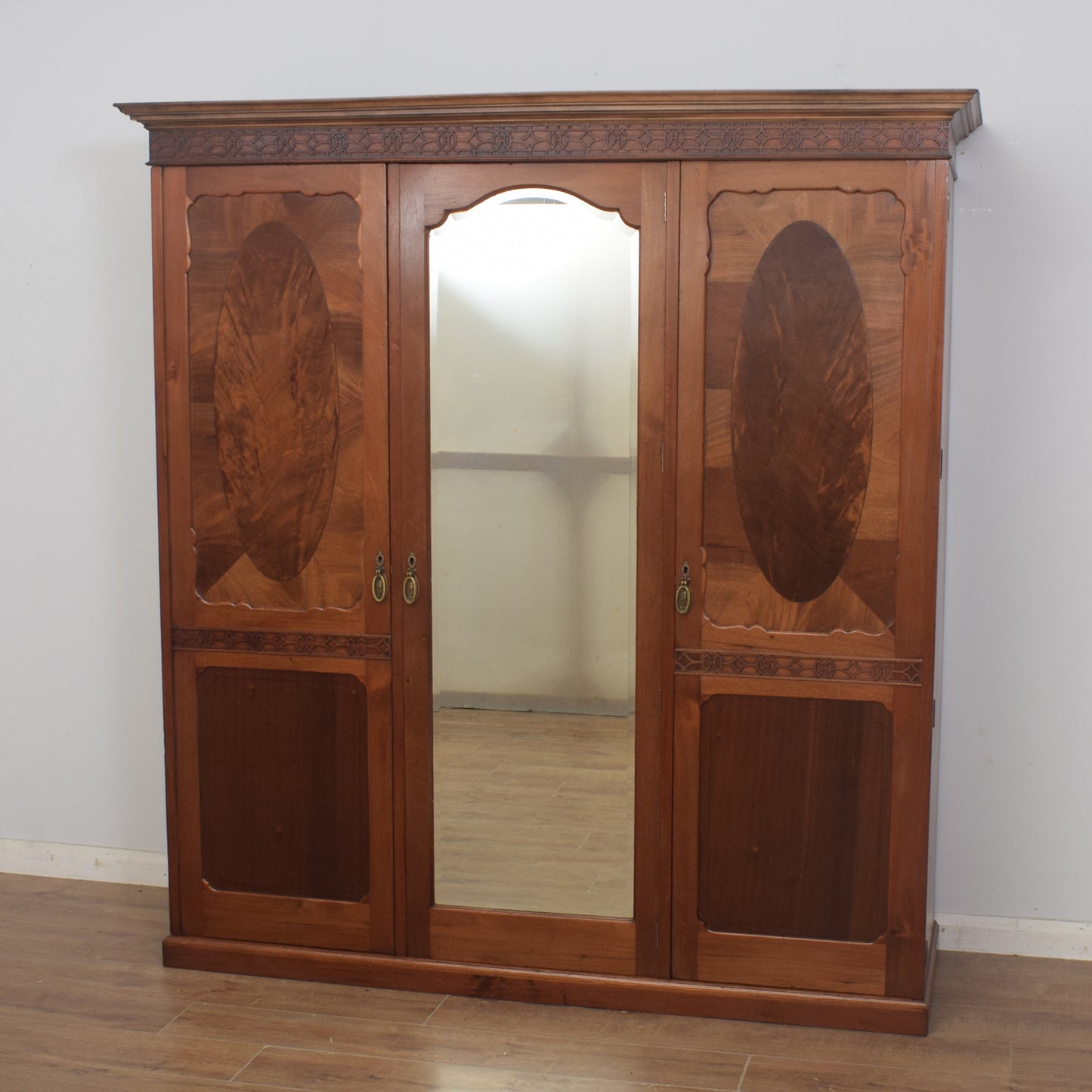Mahogany Triple Wardrobe