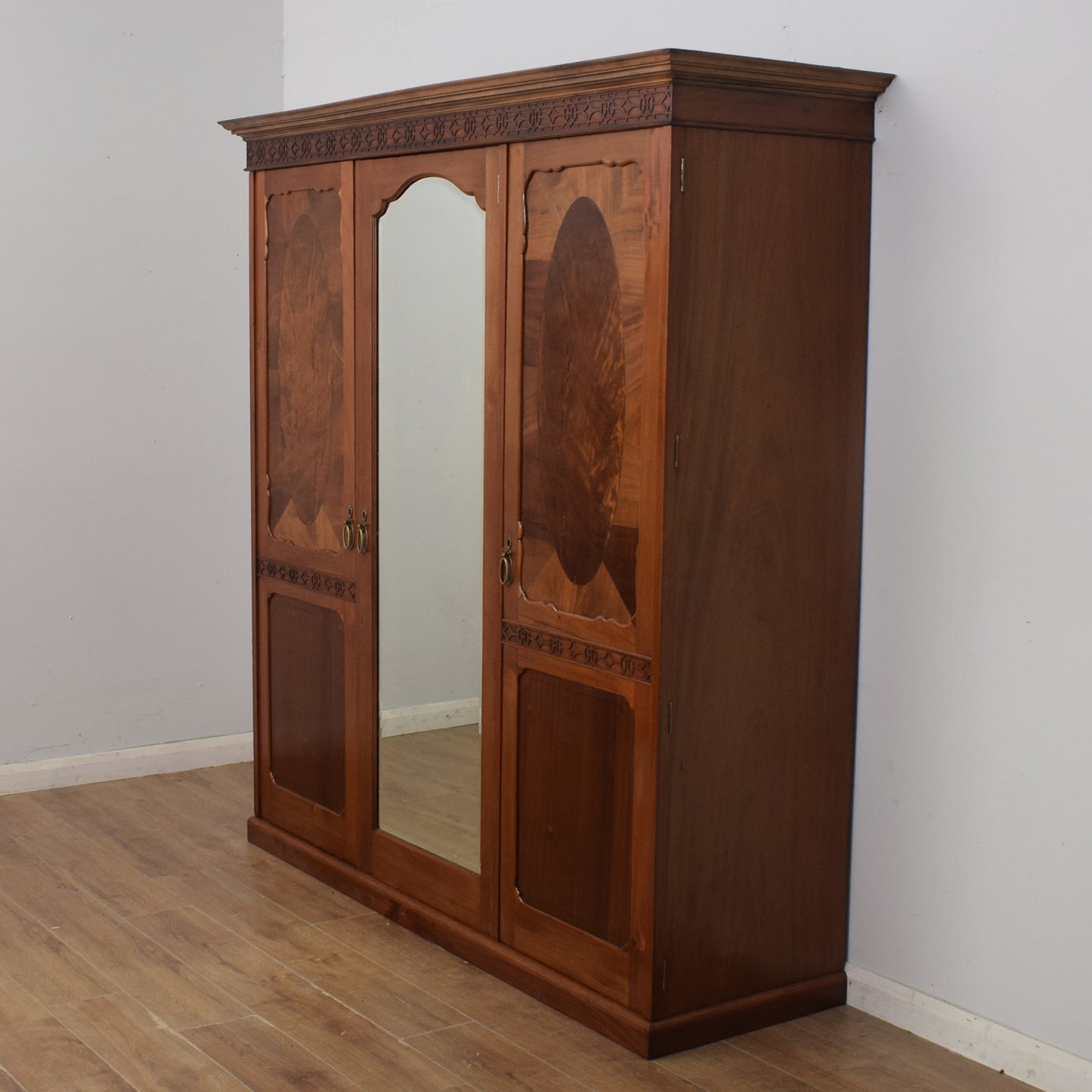 Mahogany Triple Wardrobe