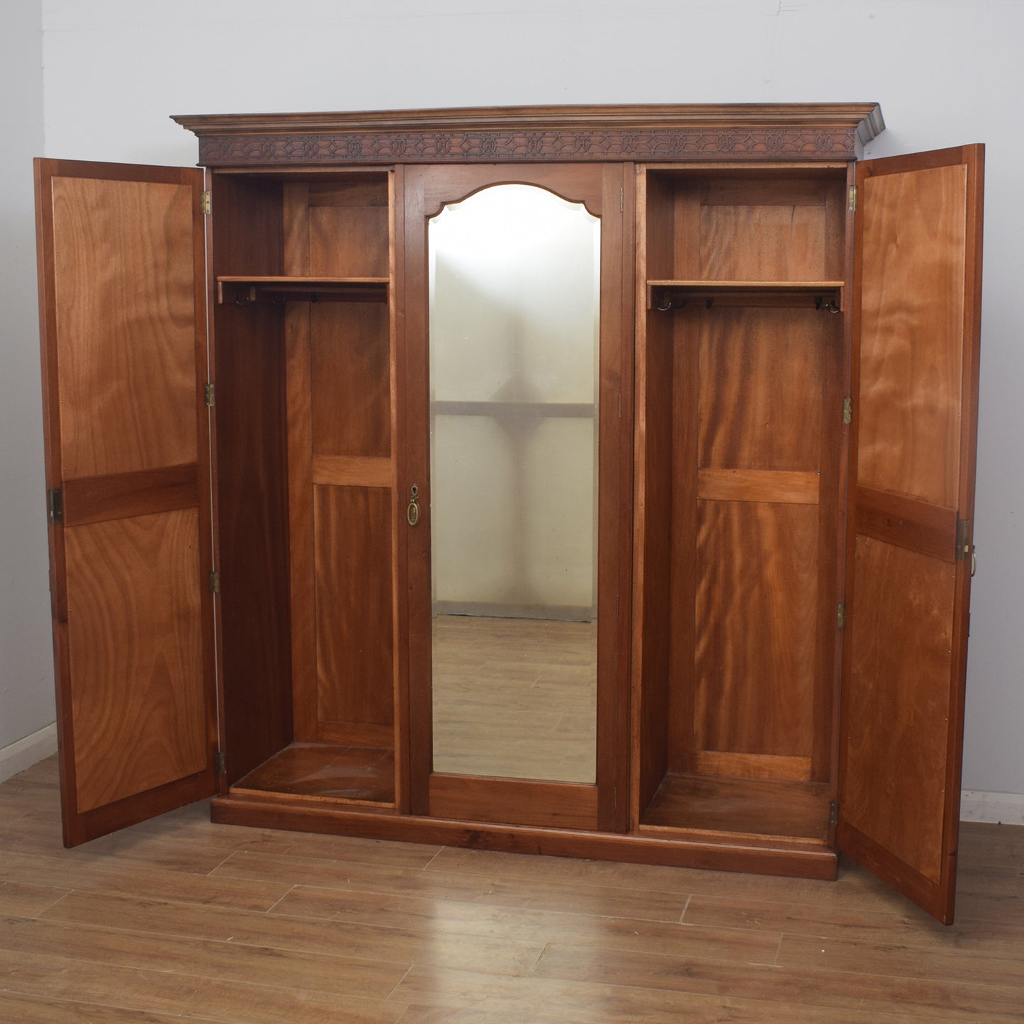Mahogany Triple Wardrobe