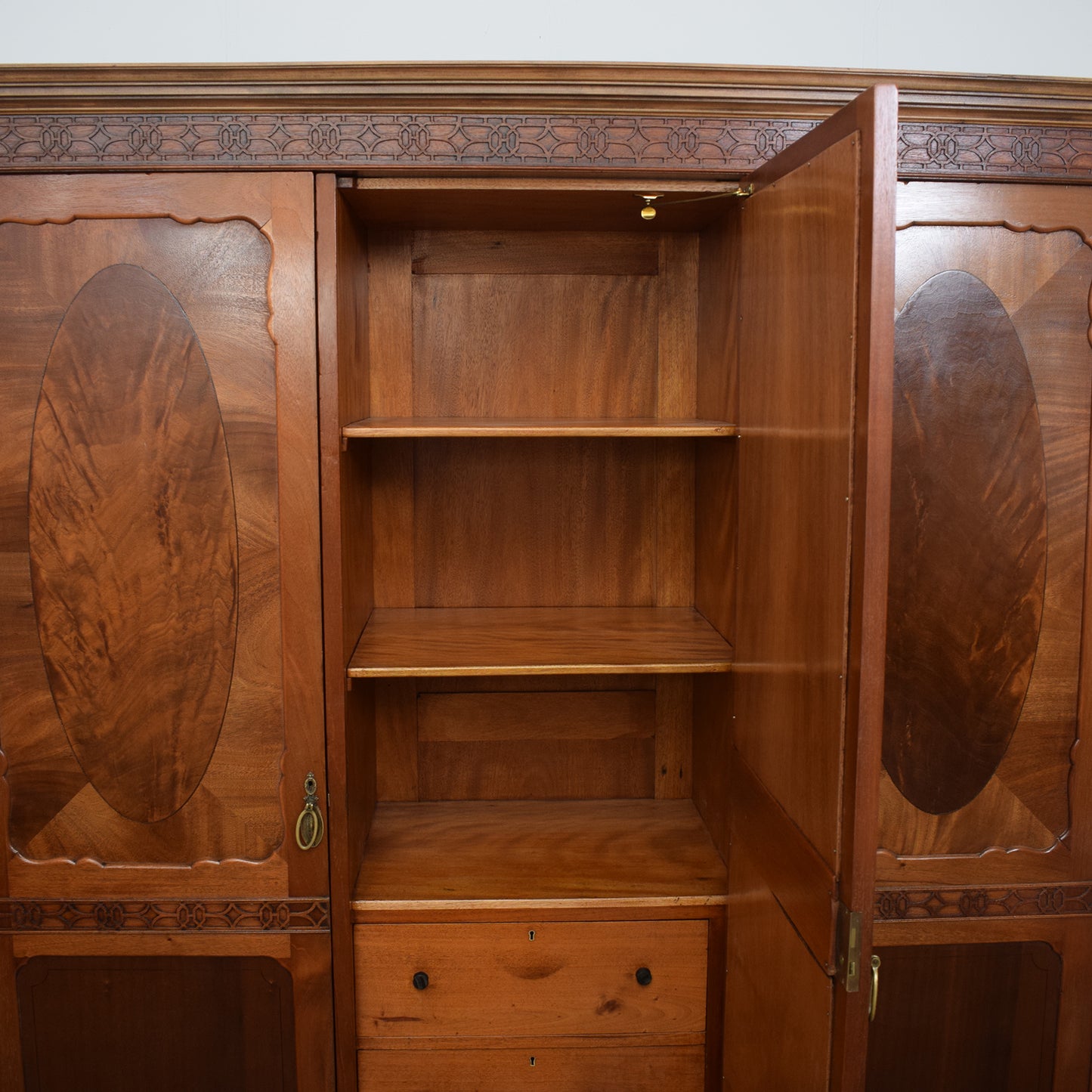 Mahogany Triple Wardrobe
