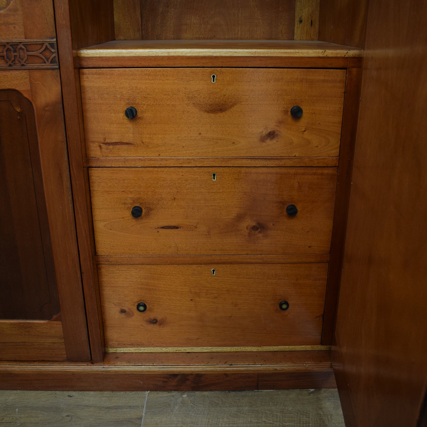 Mahogany Triple Wardrobe