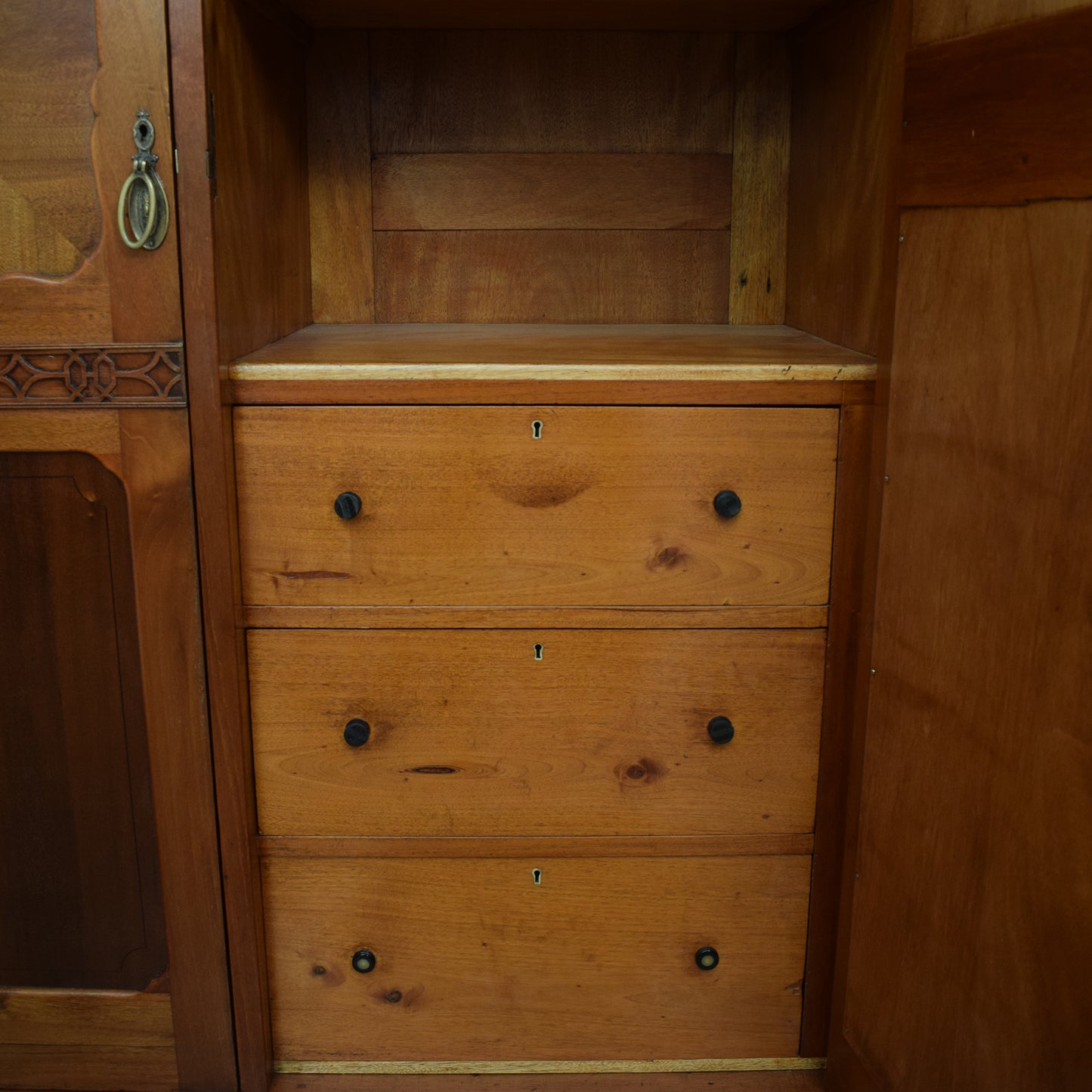 Mahogany Triple Wardrobe
