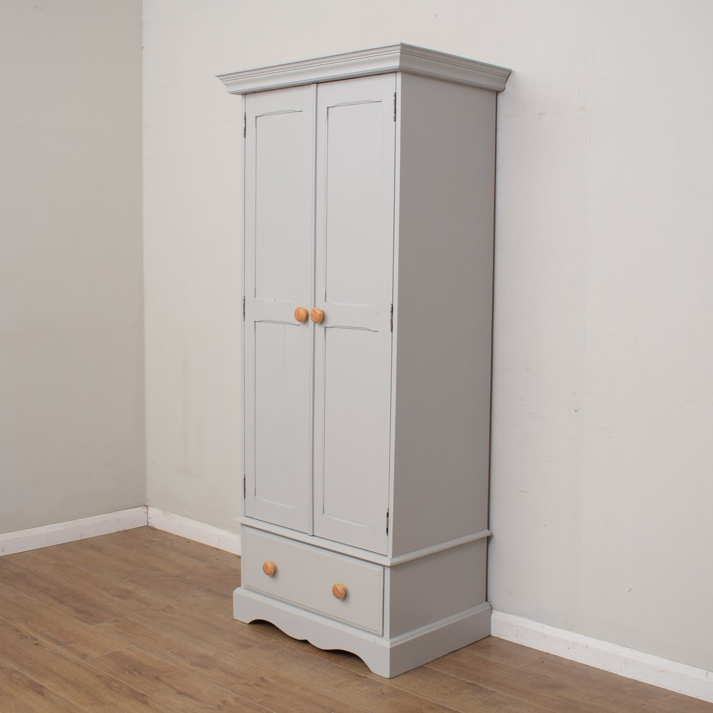 Painted Pine Double Wardrobe