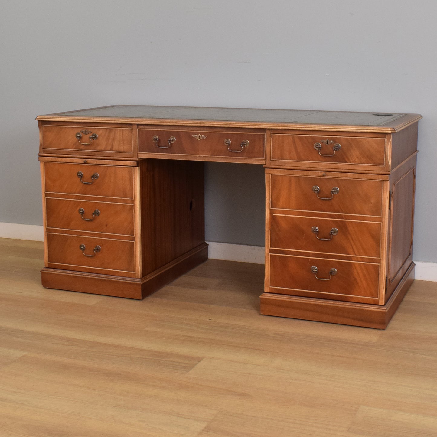 Mahogany Pedestal Writing Desk