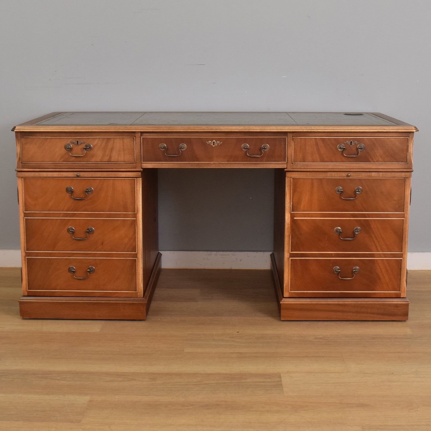 Mahogany Pedestal Writing Desk