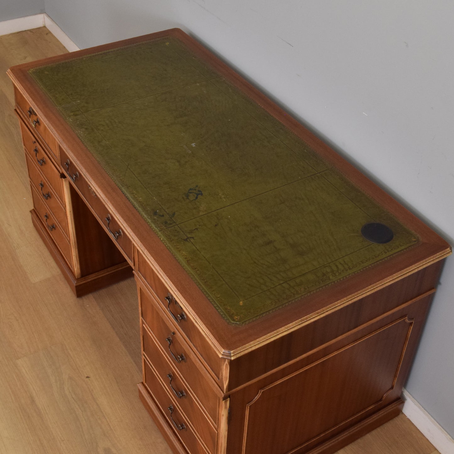 Mahogany Pedestal Writing Desk