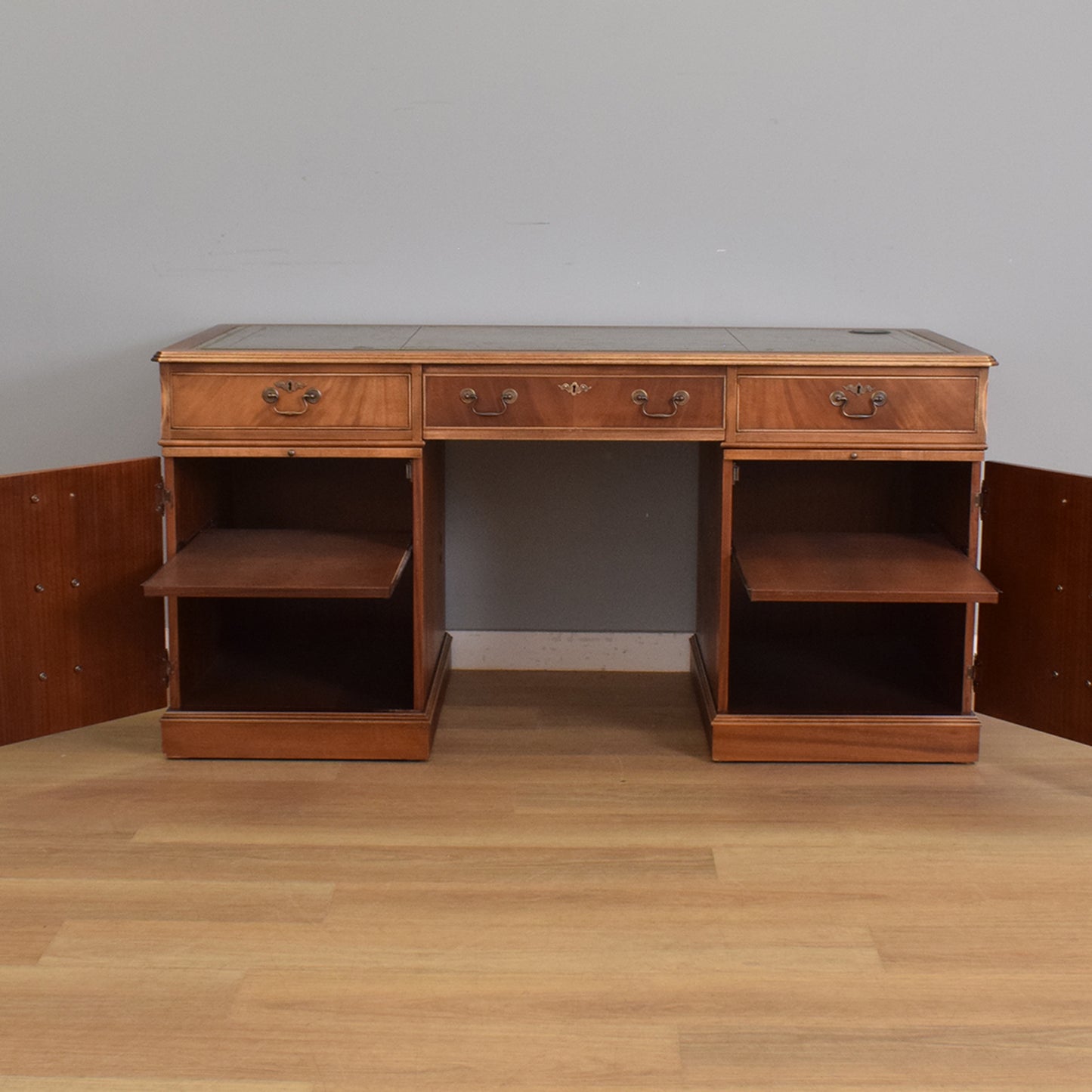 Mahogany Pedestal Writing Desk