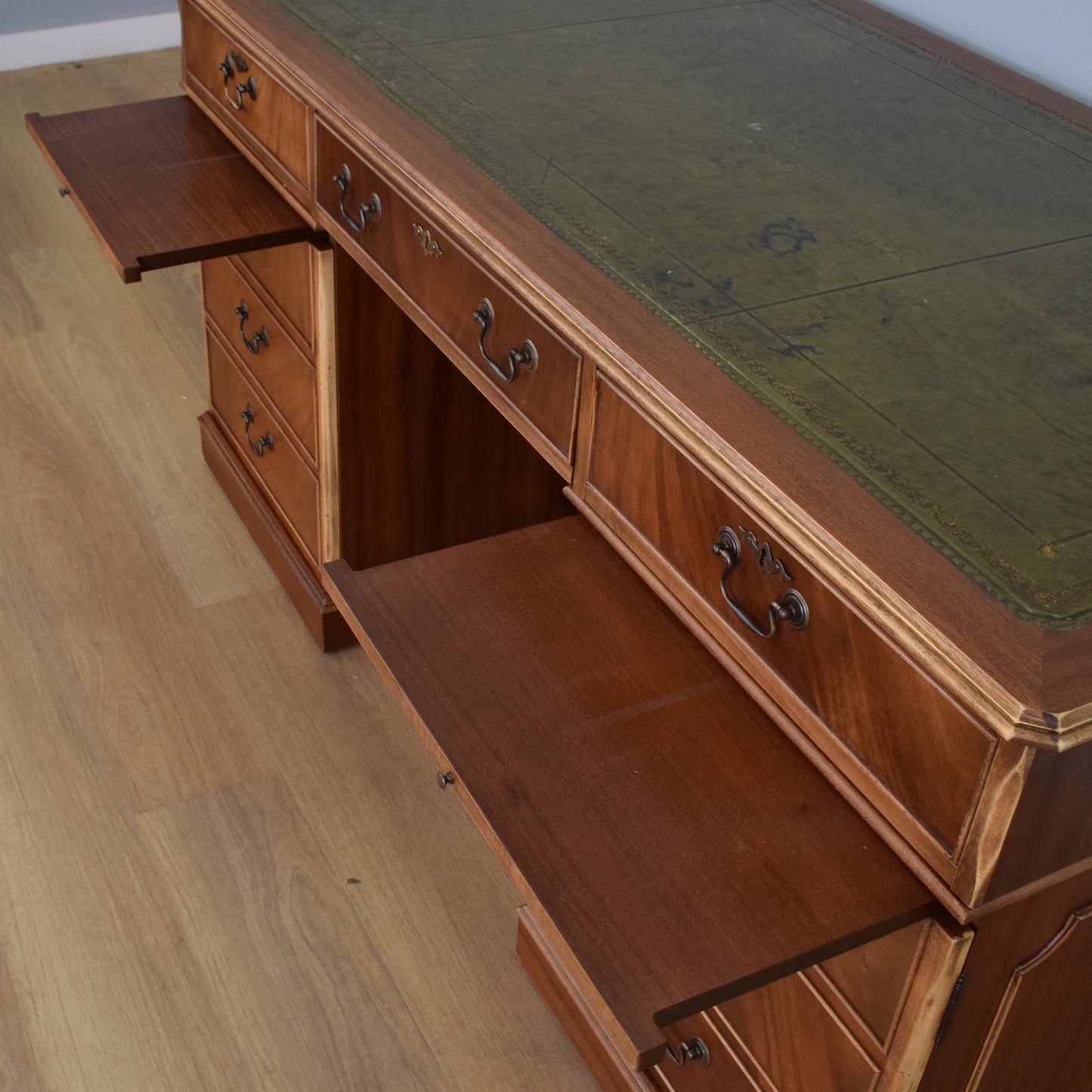 Mahogany Pedestal Writing Desk