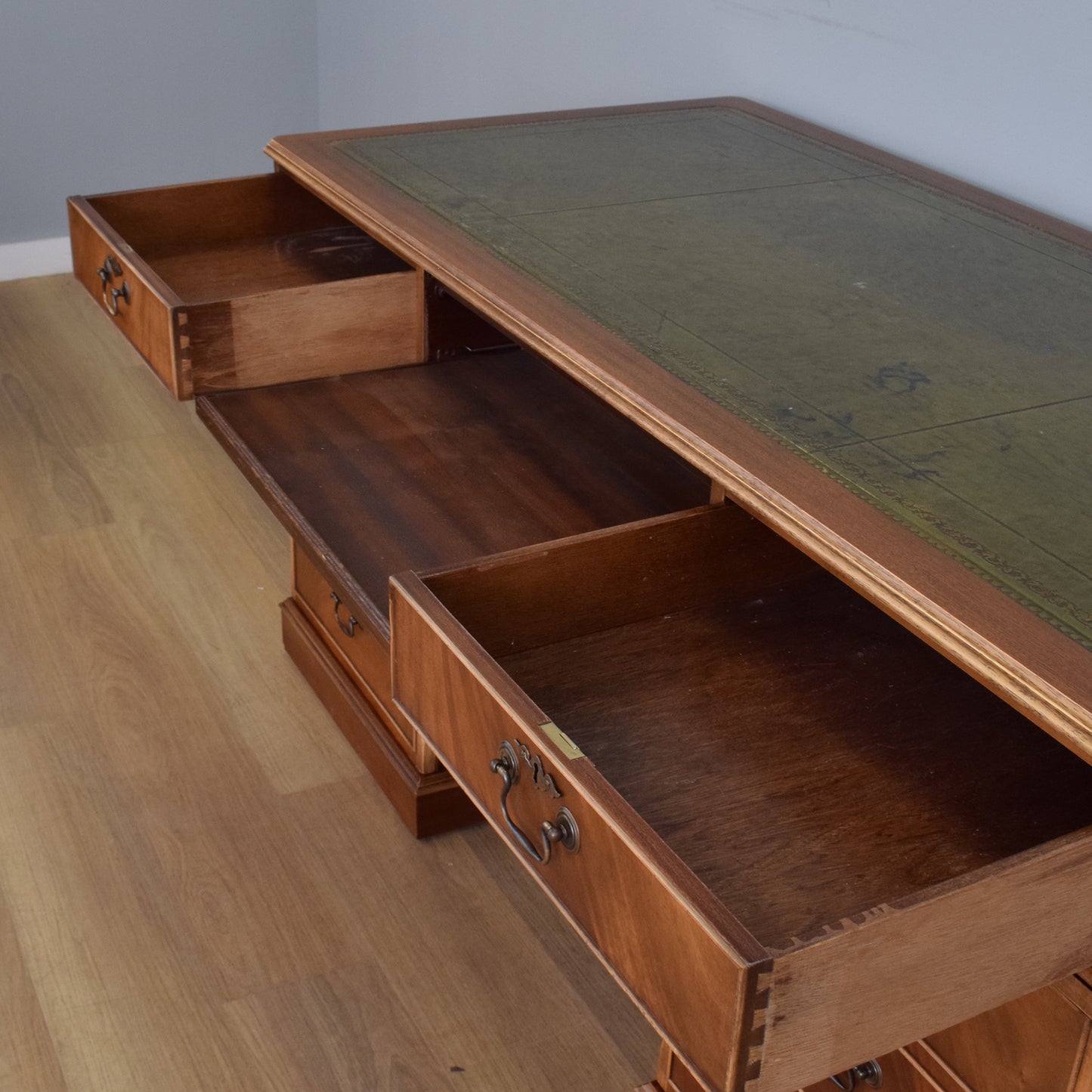 Mahogany Pedestal Writing Desk