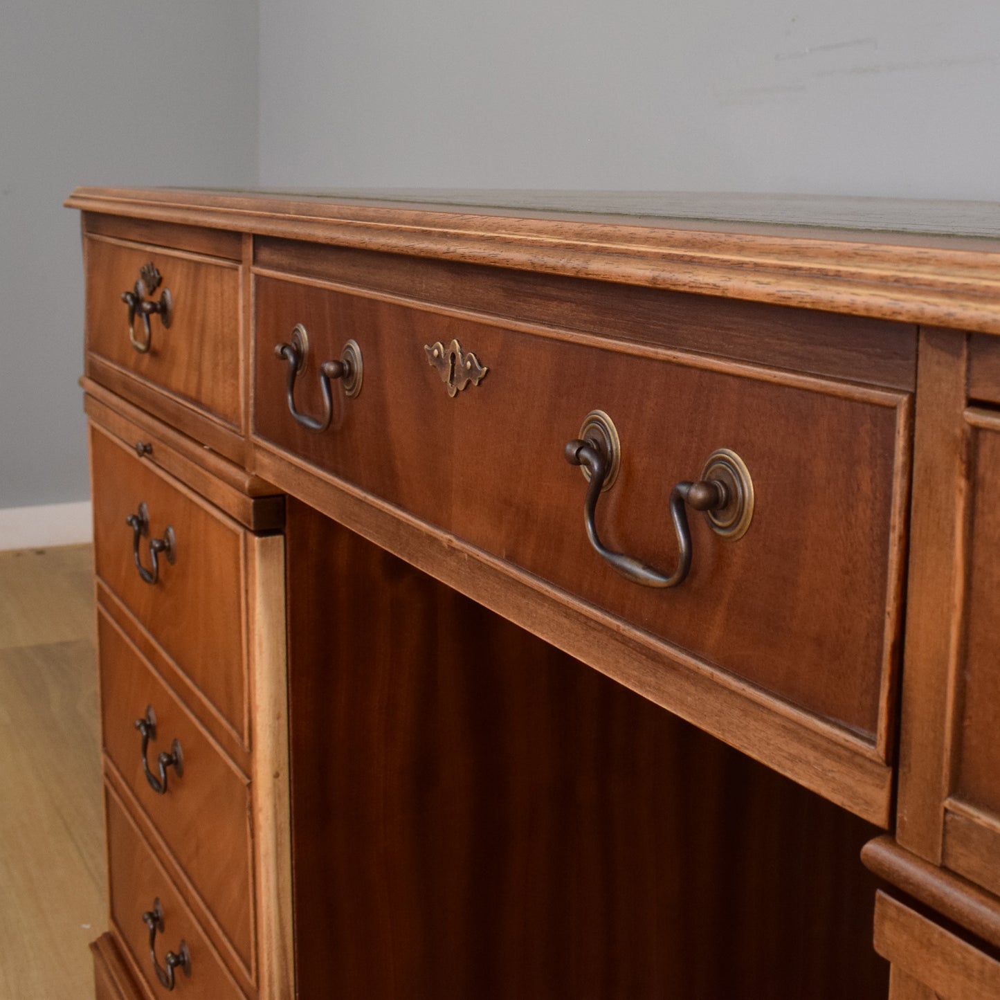 Mahogany Pedestal Writing Desk