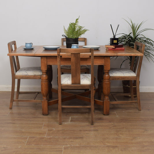 Draw-Leaf Table and Four Chairs
