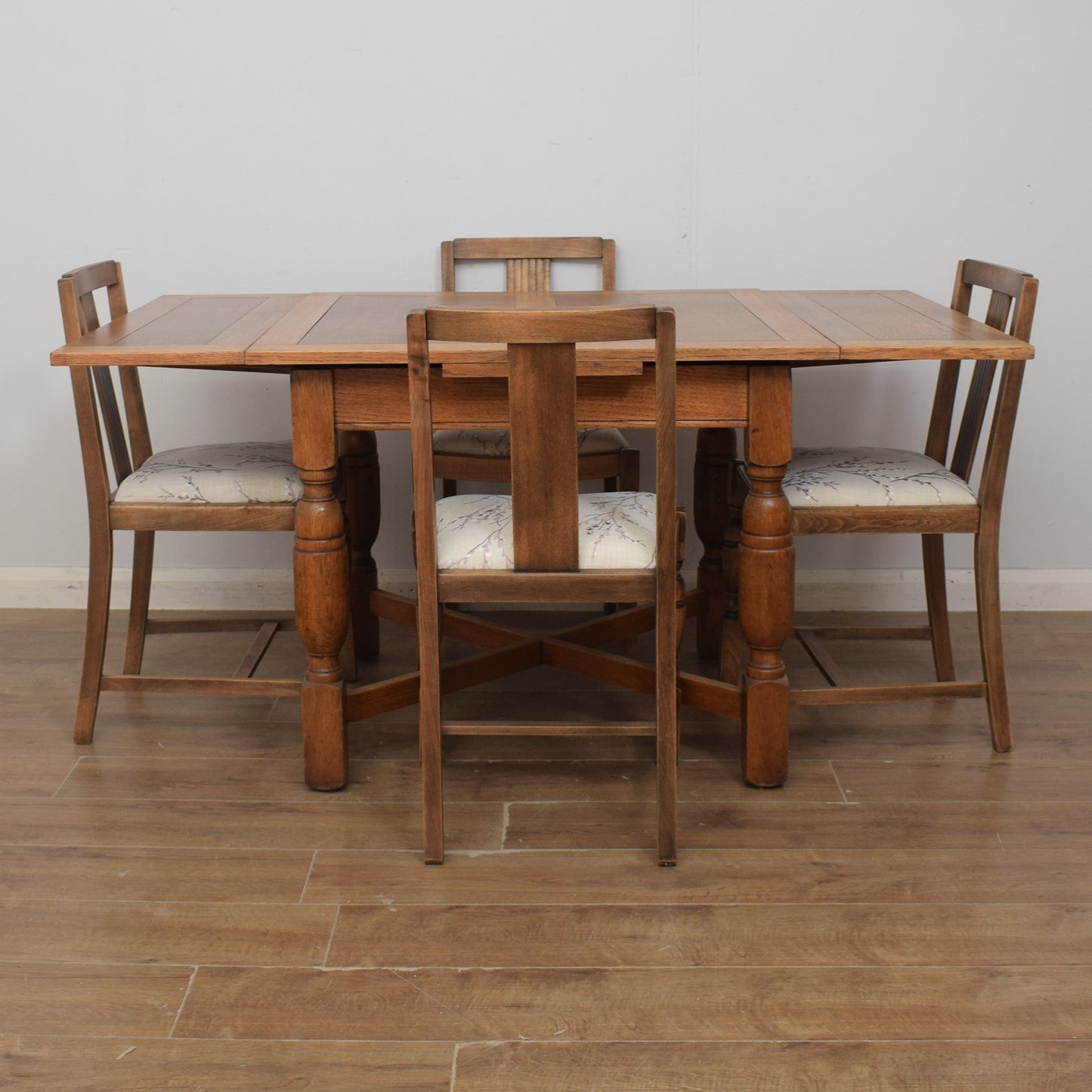 Draw-Leaf Table and Four Chairs