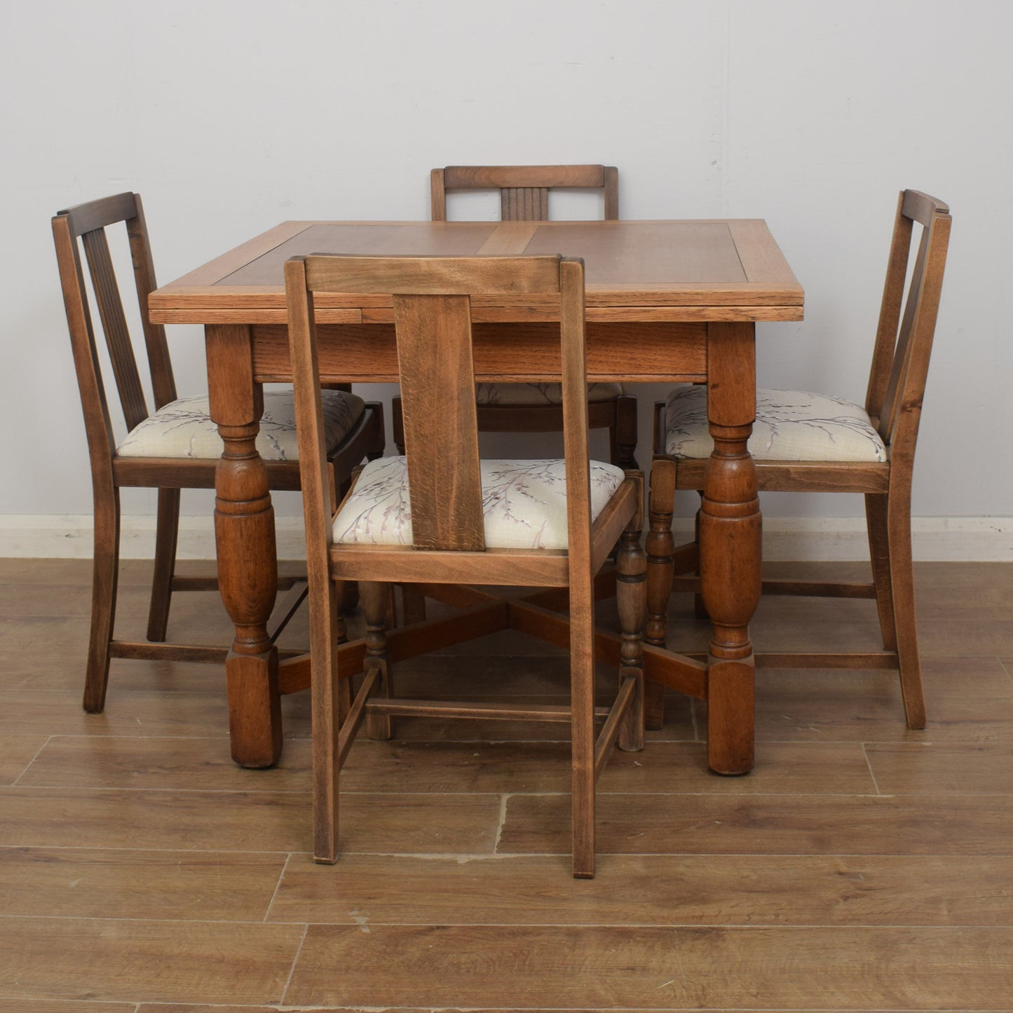 Draw-Leaf Table and Four Chairs